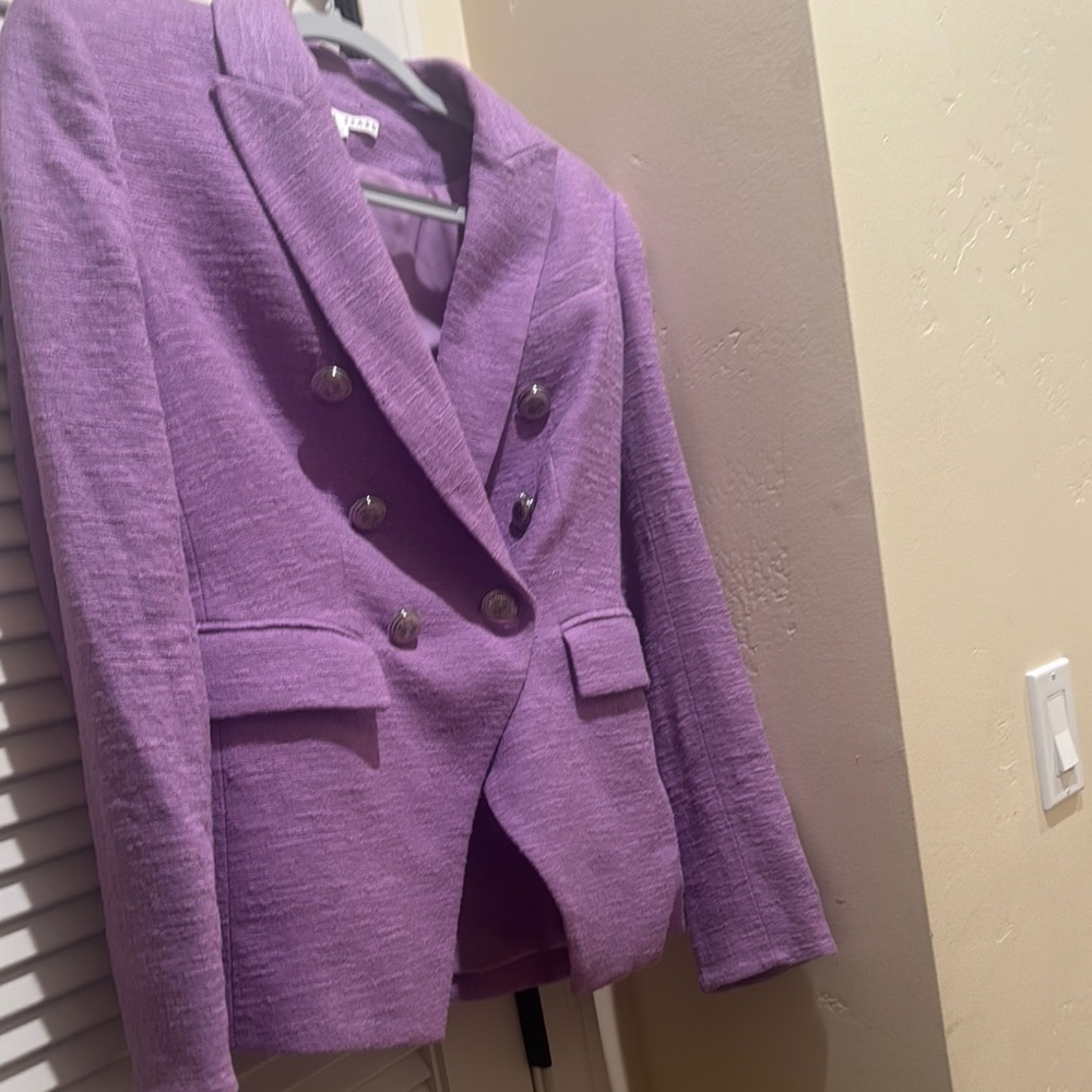 Veronica Beard Purple Blazer Tailored Textured